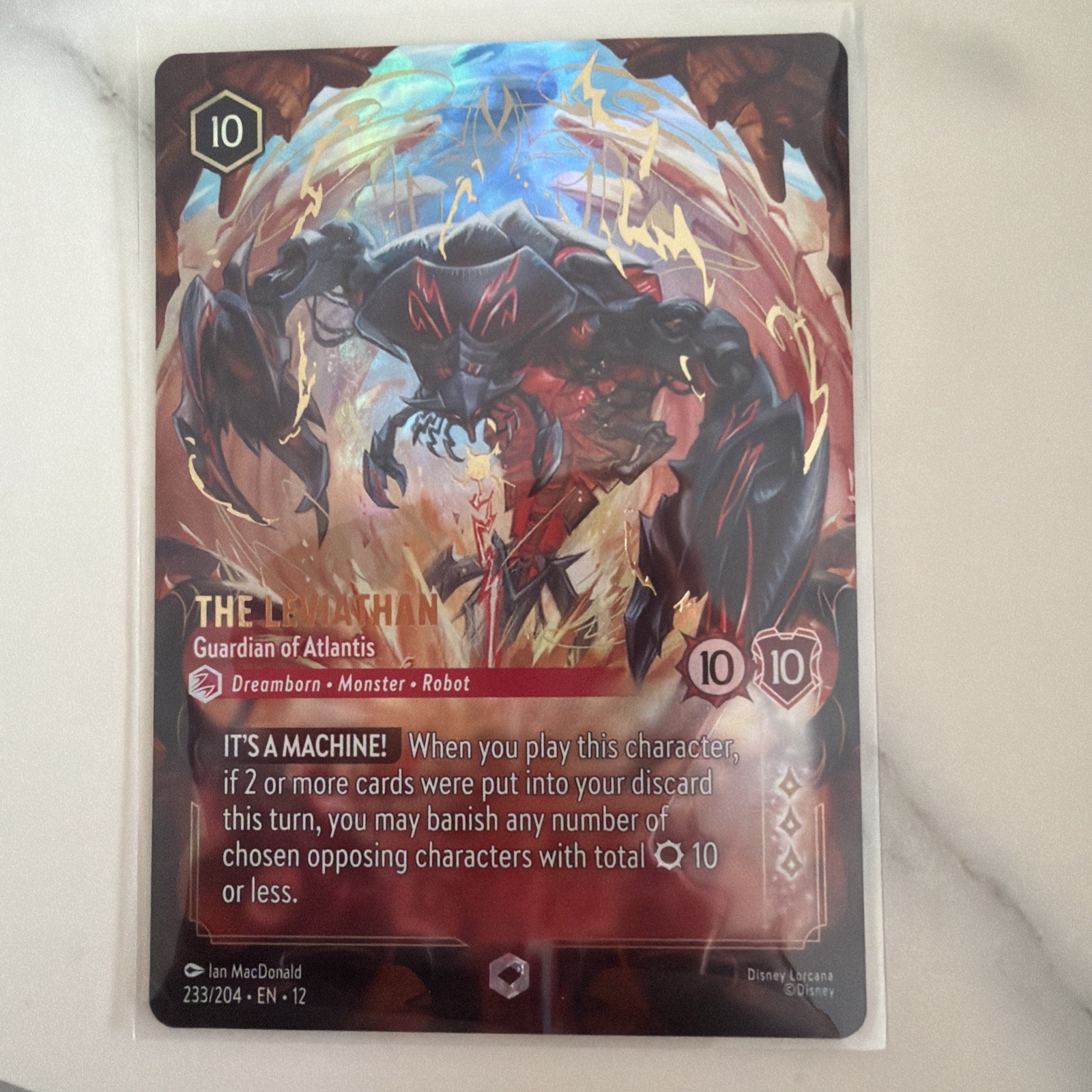 Disney Lorcana ENCHANTED - The Leviathan - Guardian of  - Wilds Unknown 233/204