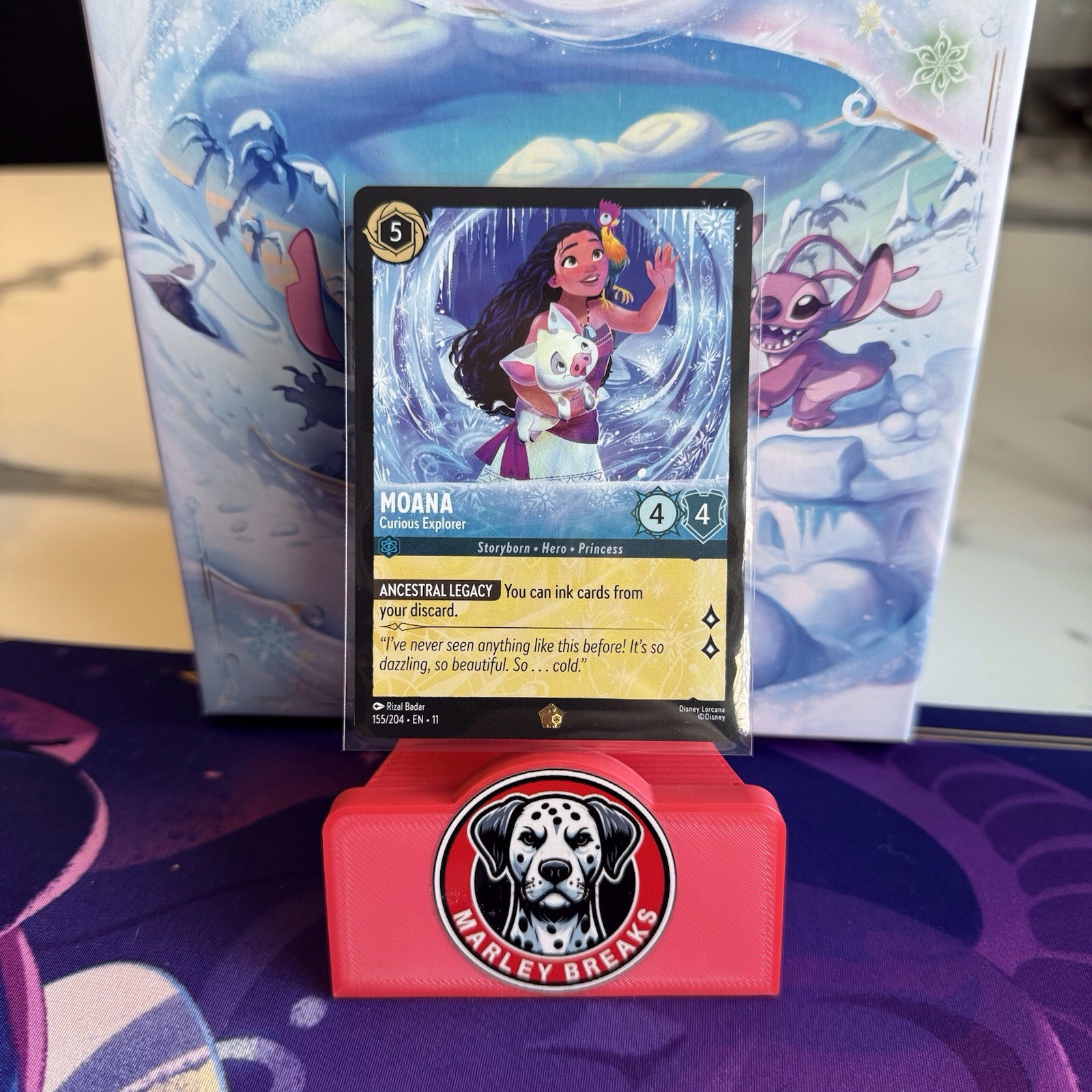 Disney Lorcana Winterspell Legendary Moana Curious Explorer 155/204 NF