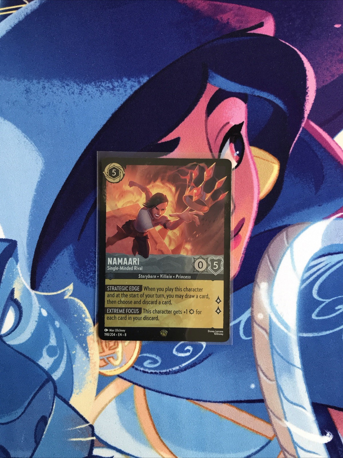 Disney Lorcana Namaari Single-Minded Rival Legendary Foil Card 198/204